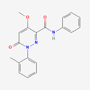 4-methoxy-1-(2-methylphenyl)-6-oxo-N-phenyl-1,6-dihydropyridazine-3-carboxamide