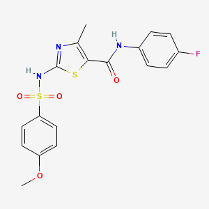 N-(4-fluorophenyl)-2-(4-methoxybenzenesulfonamido)-4-methyl-1,3-thiazole-5-carboxamide