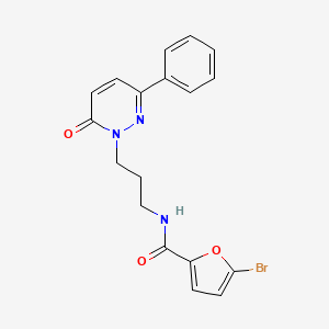 molecular formula C18H16BrN3O3 B2717686 5-bromo-N-(3-(6-oxo-3-phenylpyridazin-1(6H)-yl)propyl)furan-2-carboxamide CAS No. 1021090-80-1