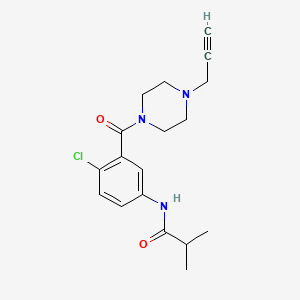 N-{4-chloro-3-[4-(prop-2-yn-1-yl)piperazine-1-carbonyl]phenyl}-2-methylpropanamide