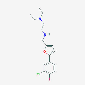 molecular formula C17H22ClFN2O B271769 N-{[5-(3-chloro-4-fluorophenyl)-2-furyl]methyl}-N-[2-(diethylamino)ethyl]amine 