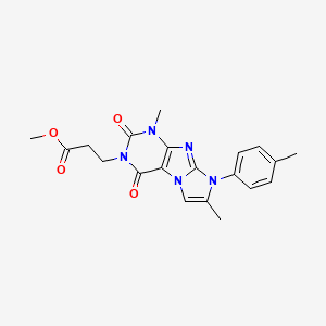 methyl 3-(1,7-dimethyl-2,4-dioxo-8-(p-tolyl)-1H-imidazo[2,1-f]purin-3(2H,4H,8H)-yl)propanoate