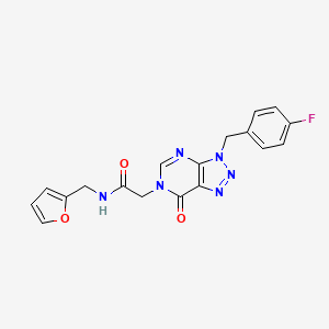 2-[3-[(4-fluorophenyl)methyl]-7-oxotriazolo[4,5-d]pyrimidin-6-yl]-N-(furan-2-ylmethyl)acetamide