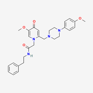 molecular formula C28H34N4O4 B2717697 2-(5-methoxy-2-((4-(4-methoxyphenyl)piperazin-1-yl)methyl)-4-oxopyridin-1(4H)-yl)-N-phenethylacetamide CAS No. 921463-85-6