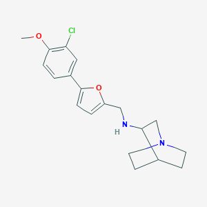 molecular formula C19H23ClN2O2 B271770 N-{[5-(3-chloro-4-methoxyphenyl)furan-2-yl]methyl}-1-azabicyclo[2.2.2]octan-3-amine 