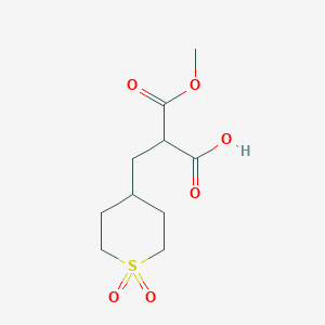 molecular formula C10H16O6S B2717712 2-[(1,1-Dioxothian-4-yl)methyl]-3-methoxy-3-oxopropanoic acid CAS No. 2139961-34-3