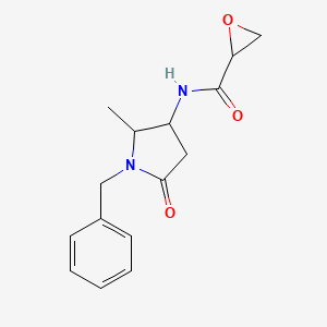 molecular formula C15H18N2O3 B2717716 N-(1-Benzyl-2-methyl-5-oxopyrrolidin-3-yl)oxirane-2-carboxamide CAS No. 2418731-86-7