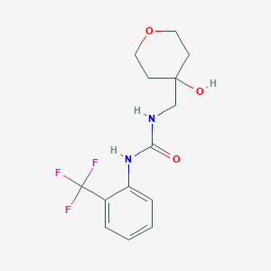 1-((4-hydroxytetrahydro-2H-pyran-4-yl)methyl)-3-(2-(trifluoromethyl)phenyl)urea