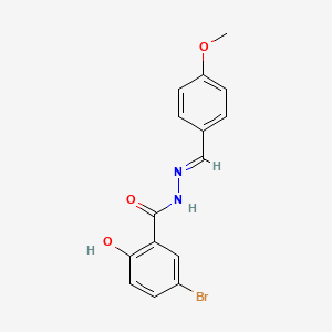 (E)-5-bromo-2-hydroxy-N'-(4-methoxybenzylidene)benzohydrazide