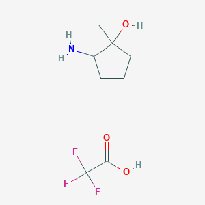 molecular formula C8H14F3NO3 B2717726 2-氨基-1-甲基环戊醇 2,2,2-三氟乙酸盐 CAS No. 2089257-37-2