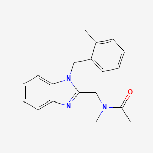 molecular formula C19H21N3O B2717727 N-methyl-N-{[1-(2-methylbenzyl)-1H-benzimidazol-2-yl]methyl}acetamide CAS No. 915927-30-9