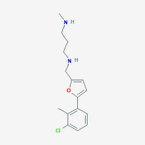 molecular formula C16H21ClN2O B271773 N-{[5-(3-chloro-2-methylphenyl)-2-furyl]methyl}-N-[3-(methylamino)propyl]amine 