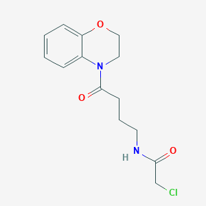 2-Chloro-N-[4-(2,3-dihydro-1,4-benzoxazin-4-yl)-4-oxobutyl]acetamide