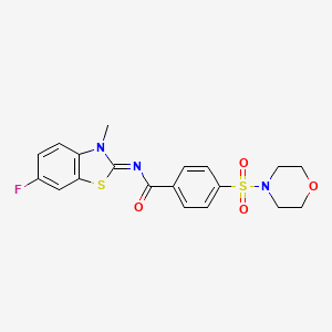 (E)-N-(6-fluoro-3-methylbenzo[d]thiazol-2(3H)-ylidene)-4-(morpholinosulfonyl)benzamide