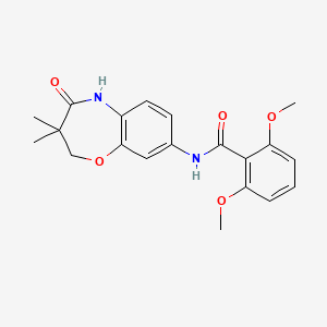 molecular formula C20H22N2O5 B2717796 N-(3,3-dimethyl-4-oxo-2,3,4,5-tetrahydrobenzo[b][1,4]oxazepin-8-yl)-2,6-dimethoxybenzamide CAS No. 921583-53-1