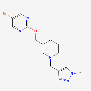 5-Bromo-2-[[1-[(1-methylpyrazol-4-yl)methyl]piperidin-3-yl]methoxy]pyrimidine