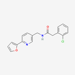 2-(2-chlorophenyl)-N-((6-(furan-2-yl)pyridin-3-yl)methyl)acetamide