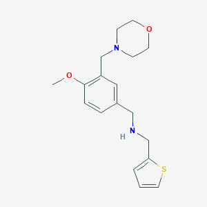 molecular formula C18H24N2O2S B271781 N-[4-methoxy-3-(4-morpholinylmethyl)benzyl]-N-(2-thienylmethyl)amine 