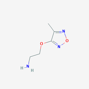 molecular formula C5H12ClN3O3 B2717813 2-((4-Methyl-1,2,5-oxadiazol-3-yl)oxy)ethanamine CAS No. 915924-59-3