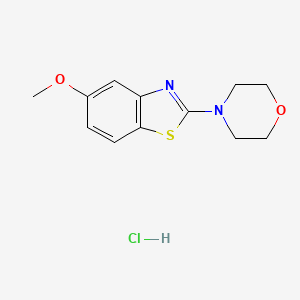 molecular formula C12H15ClN2O2S B2717816 4-(5-Methoxybenzo[d]thiazol-2-yl)morpholine hydrochloride CAS No. 1215692-26-4