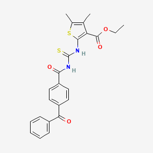 Ethyl 2-[(4-benzoylbenzoyl)carbamothioylamino]-4,5-dimethylthiophene-3-carboxylate