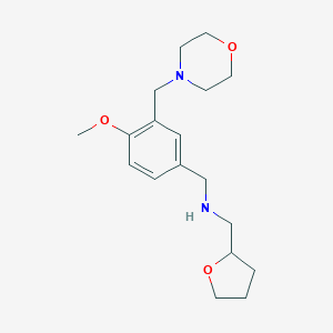 molecular formula C18H28N2O3 B271782 N-[4-methoxy-3-(4-morpholinylmethyl)benzyl]-N-(tetrahydro-2-furanylmethyl)amine 