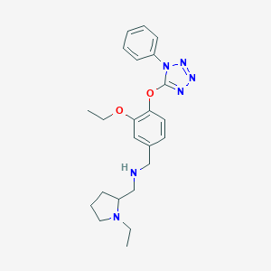 molecular formula C23H30N6O2 B271783 {3-ethoxy-4-[(1-phenyl-1H-tetrazol-5-yl)oxy]benzyl}[(1-ethylpyrrolidin-2-yl)methyl]amine 