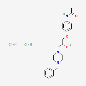 molecular formula C22H31Cl2N3O3 B2717832 N-(4-(3-(4-benzylpiperazin-1-yl)-2-hydroxypropoxy)phenyl)acetamide dihydrochloride CAS No. 1215515-84-6