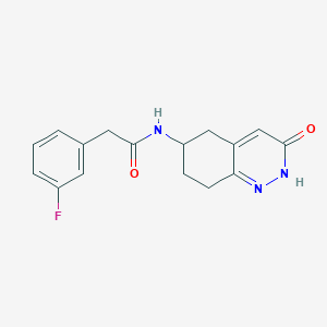 2-(3-fluorophenyl)-N-(3-oxo-2,3,5,6,7,8-hexahydrocinnolin-6-yl)acetamide