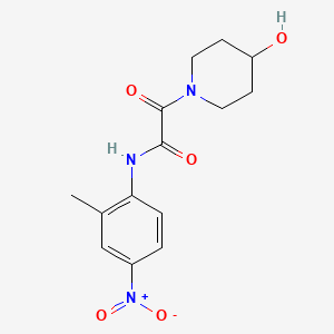 molecular formula C14H17N3O5 B2717841 2-(4-hydroxypiperidin-1-yl)-N-(2-methyl-4-nitrophenyl)-2-oxoacetamide CAS No. 941895-78-9