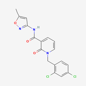 molecular formula C17H13Cl2N3O3 B2717845 1-(2,4-dichlorobenzyl)-N-(5-methylisoxazol-3-yl)-2-oxo-1,2-dihydropyridine-3-carboxamide CAS No. 941910-77-6