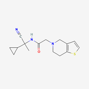 molecular formula C15H19N3OS B2717847 N-(1-cyano-1-cyclopropylethyl)-2-{4H,5H,6H,7H-thieno[3,2-c]pyridin-5-yl}acetamide CAS No. 1208407-47-9