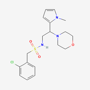 molecular formula C18H24ClN3O3S B2717848 1-(2-chlorophenyl)-N-(2-(1-methyl-1H-pyrrol-2-yl)-2-morpholinoethyl)methanesulfonamide CAS No. 1049370-85-5