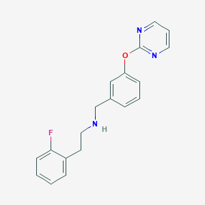 molecular formula C19H18FN3O B271785 2-(2-fluorophenyl)-N-[3-(pyrimidin-2-yloxy)benzyl]ethanamine 