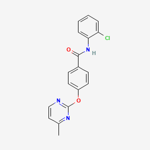 molecular formula C18H14ClN3O2 B2717853 N-(2-氯苯基)-4-((4-甲基嘧啶-2-基)氧基)苯甲酰胺 CAS No. 1334370-35-2