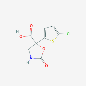 5-(5-Chlorothiophen-2-yl)-2-oxo-1,3-oxazolidine-5-carboxylic acid