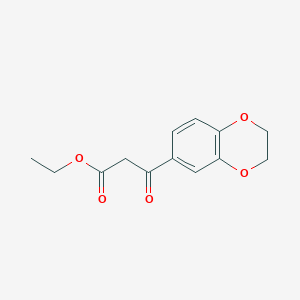 molecular formula C13H14O5 B2717856 Ethyl 3-(2,3-dihydro-1,4-benzodioxin-6-yl)-3-oxopropanoate CAS No. 74053-94-4