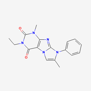 molecular formula C17H17N5O2 B2717858 2-乙基-4,7-二甲基-6-苯基嘌呤[7,8-a]咪唑-1,3-二酮 CAS No. 887463-68-5