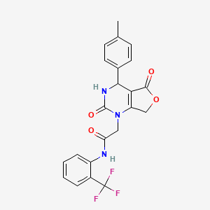 2-(2,5-dioxo-4-(p-tolyl)-3,4-dihydrofuro[3,4-d]pyrimidin-1(2H,5H,7H)-yl)-N-(2-(trifluoromethyl)phenyl)acetamide