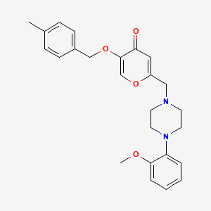molecular formula C25H28N2O4 B2717864 2-[[4-(2-Methoxyphenyl)piperazin-1-yl]methyl]-5-[(4-methylphenyl)methoxy]pyran-4-one CAS No. 898442-13-2