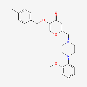 molecular formula C25H28N2O4 B2717864 2-{[4-(2-methoxyphenyl)piperazin-1-yl]methyl}-5-[(4-methylphenyl)methoxy]-4H-pyran-4-one CAS No. 898442-13-2