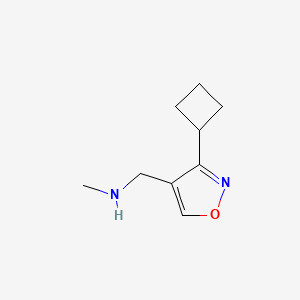 molecular formula C9H14N2O B2717869 1-(3-Cyclobutyl-1,2-oxazol-4-yl)-N-methylmethanamine CAS No. 2416242-83-4