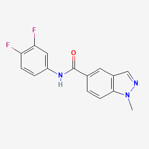 molecular formula C15H11F2N3O B2717870 N-(3,4-difluorophenyl)-1-methylindazole-5-carboxamide CAS No. 1619884-72-8