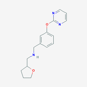 molecular formula C16H19N3O2 B271788 (Oxolan-2-ylmethyl)({[3-(pyrimidin-2-yloxy)phenyl]methyl})amine 