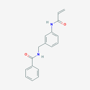 molecular formula C17H16N2O2 B2717881 N-[[3-(Prop-2-enoylamino)phenyl]methyl]benzamide CAS No. 2192639-79-3