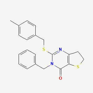 3-Benzyl-2-[(4-methylphenyl)methylsulfanyl]-6,7-dihydrothieno[3,2-d]pyrimidin-4-one