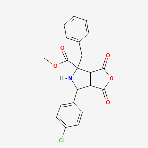 methyl 4-benzyl-6-(4-chlorophenyl)-1,3-dioxohexahydro-1H-furo[3,4-c]pyrrole-4-carboxylate