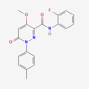 molecular formula C19H16FN3O3 B2717898 N-(2-fluorophenyl)-4-methoxy-1-(4-methylphenyl)-6-oxopyridazine-3-carboxamide CAS No. 941926-89-2