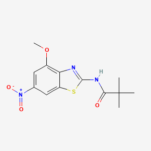 N-(4-methoxy-6-nitro-1,3-benzothiazol-2-yl)-2,2-dimethylpropanamide