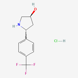 (3S,5R)-5-[4-(Trifluoromethyl)phenyl]pyrrolidin-3-ol;hydrochloride